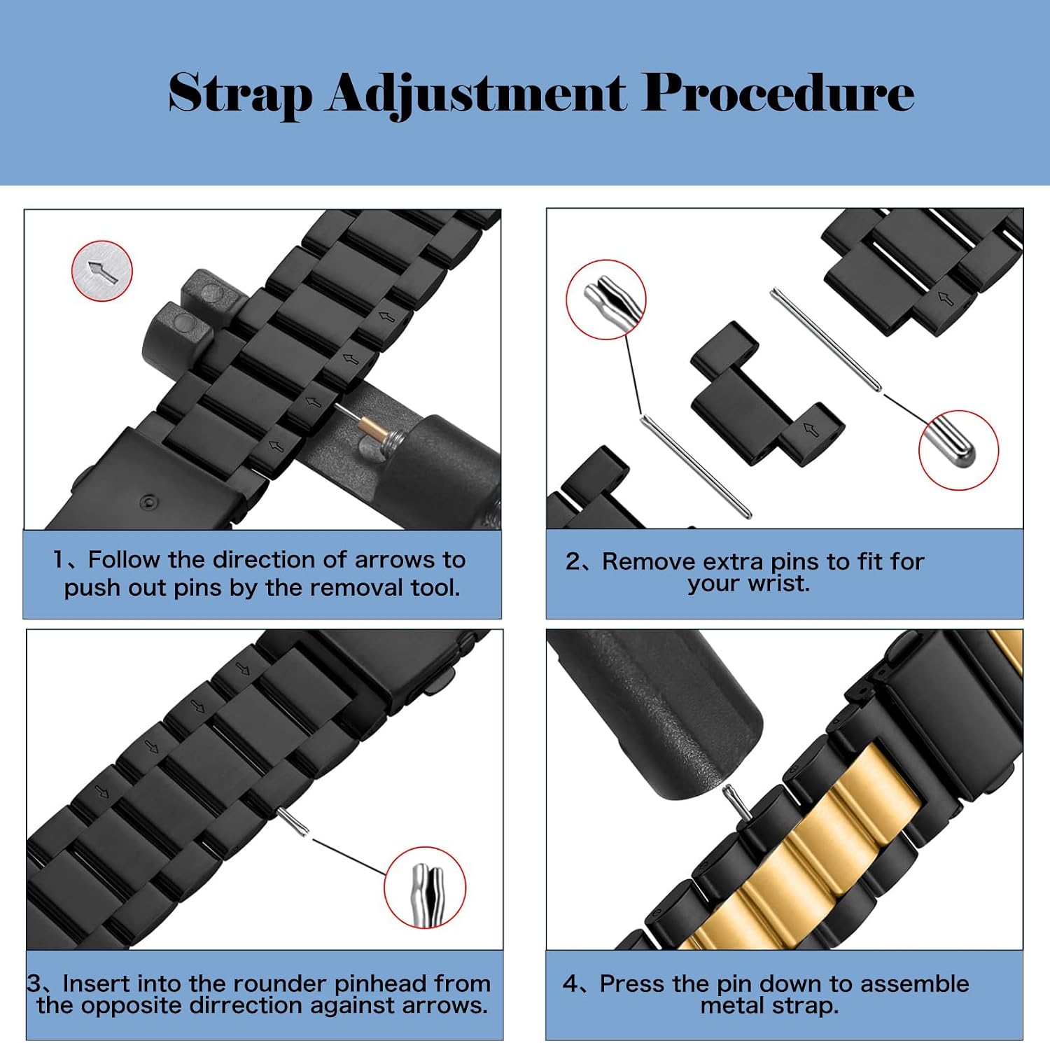 Detalle 1 de 20mm Metal Strap for Garmin Forerunner 570
