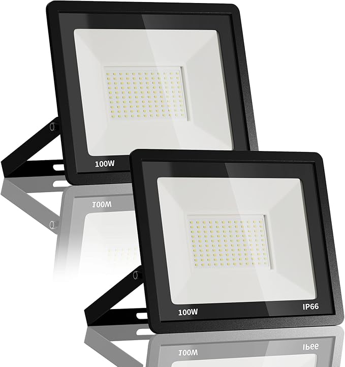 Imagen de JESLED Foco LED Exterior 100W 🌟 IP66, 2 piezas en OfertitasTOP