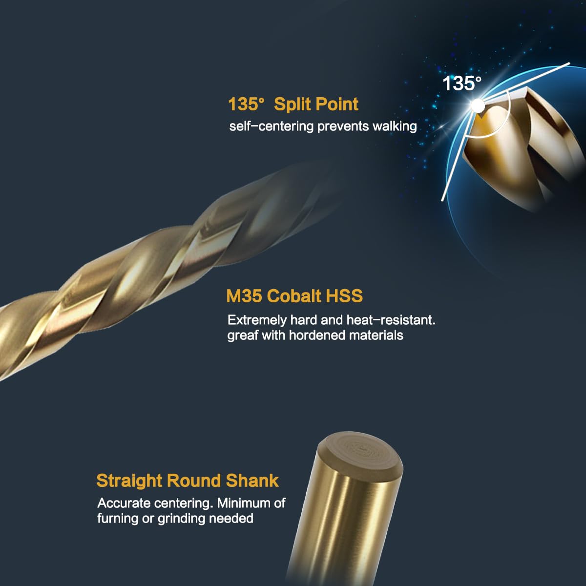 Thumbnail 1 de BeHappy Cobalt Drill Bit Set 3/16″