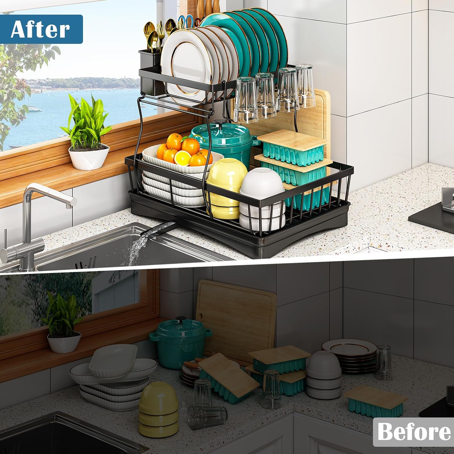 Thumbnail 4 de StowBin 2 Tier Dish Drainer Rack