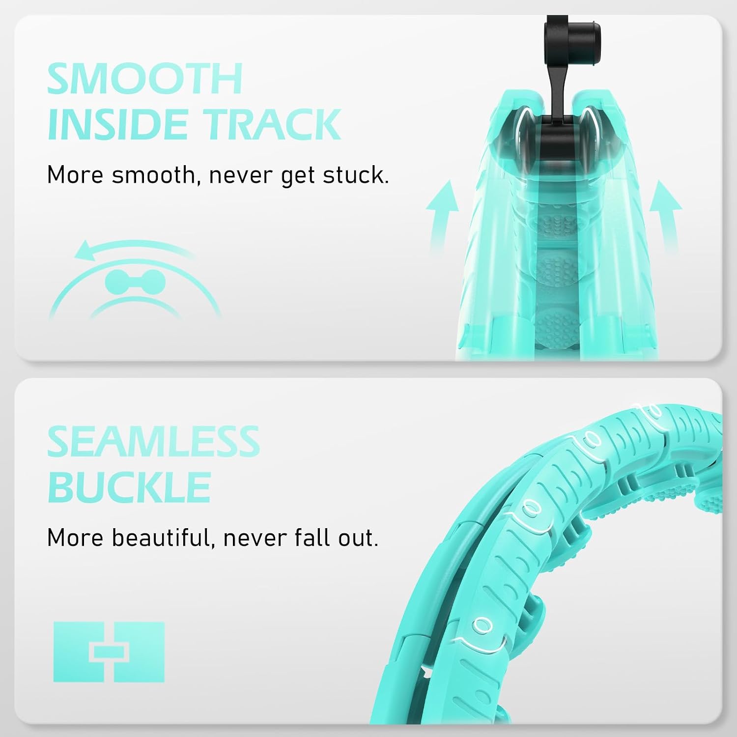 Detalle 1 de JLoibao Infinity Fitness Hoop, Weighted ABS Exercise Hoop with 26 Detachable Links