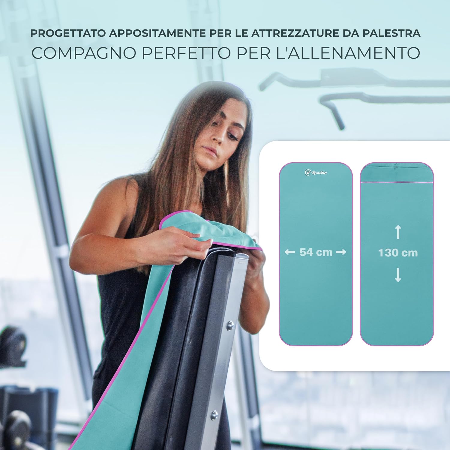 Detalle 2 de NirvanaShape Asciugamano palestra 8 volte 🏋