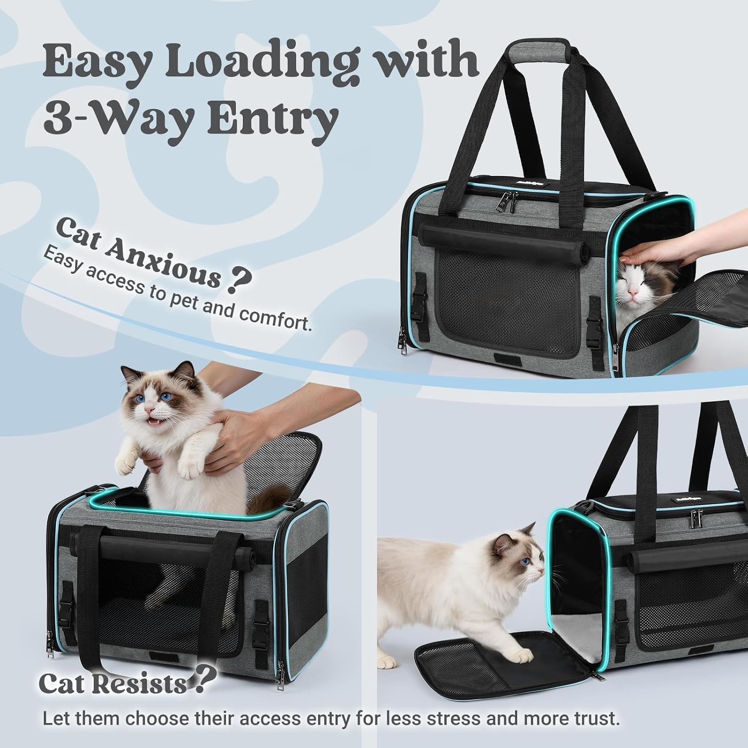 Detalle 2 de rabbitgoo Soft Cat Carrier, 17-inch