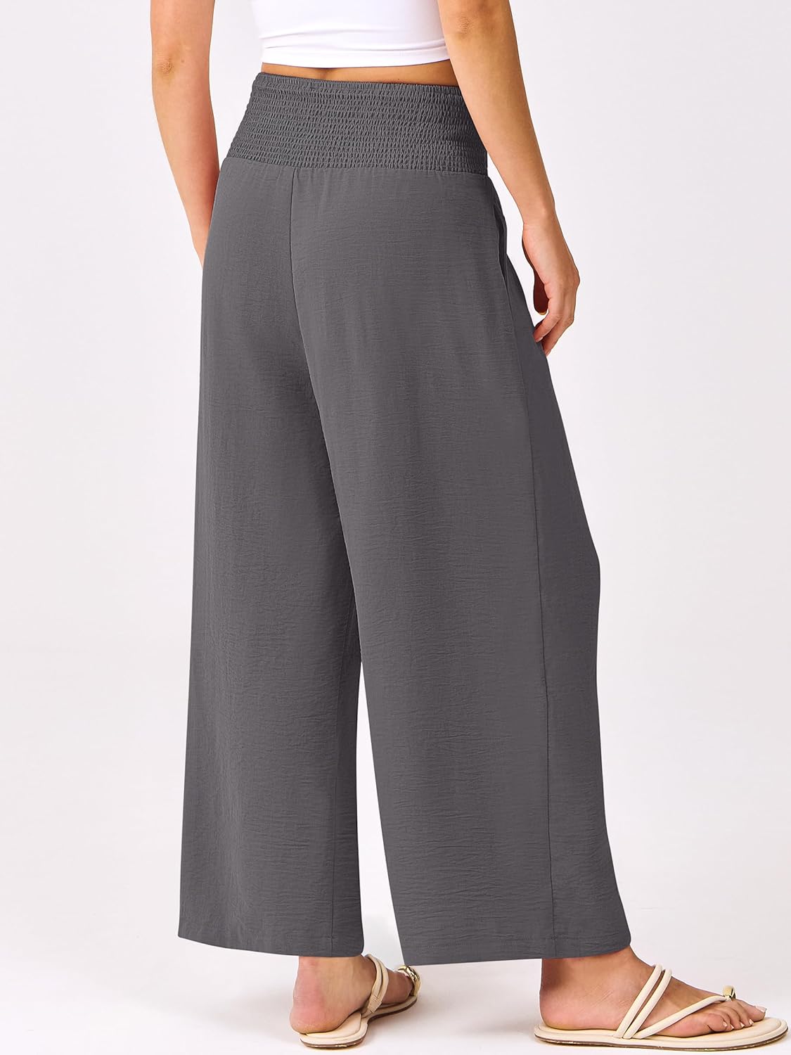 Thumbnail 3 de ANRABESS Palazzo Wide-Leg Pants for Women - High-W waist, Summer Beachwear with Pockets