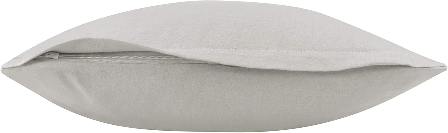 Thumbnail 6 de npluseins Lot de 2 Housse de Coussin pour traversin 40x40 cm – Jersey coton certifié Oeko-Tex, Silber
