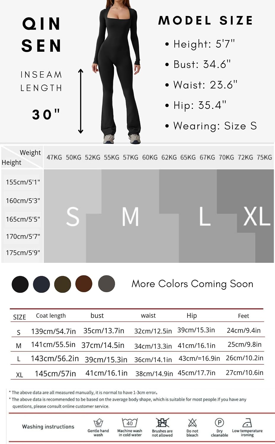 Thumbnail 5 de QINSEN Jumpsuit Square Neck Wide Leg