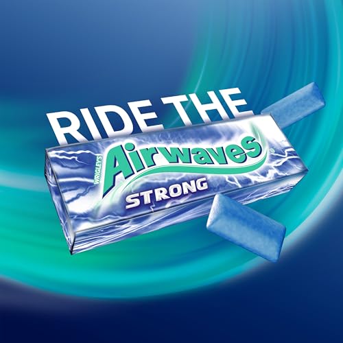Detalle 2 de Airwaves Strong Zuckerfrei Kaugummi – Intensives Menthol, langanhaltende Frische, 30x10 Dragees