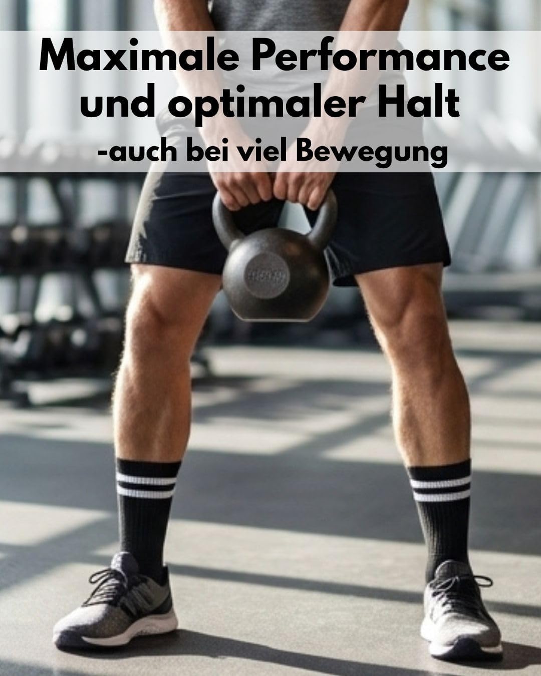 Detalle de sockenkauf24 Herren Tennissocken (6 Paar) – atmungsaktive Retro Crew-Sportsocken mit verstärkter Ferse & Fußspitze
