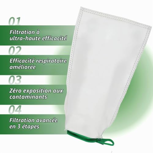 Thumbnail 4 de Nuangoo Lot de 14 Sacs Aspirateur pour Vorwerk Kobold VB100 FP100 – avec 2 filtres moteur et 1 brosse de nettoyage