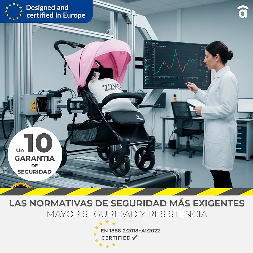 Detalle de Asalvo CÁDIZ silla de paseo ligera 15 kg 👶