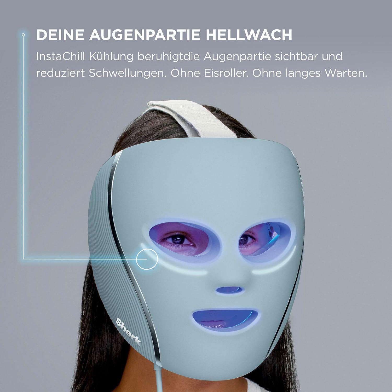 Thumbnail 6 de Shark CryoGlow LED Maske – LED-Lichttherapie mit Kühlung der Augenpartie (Kühles Lila, FW312EUPL)