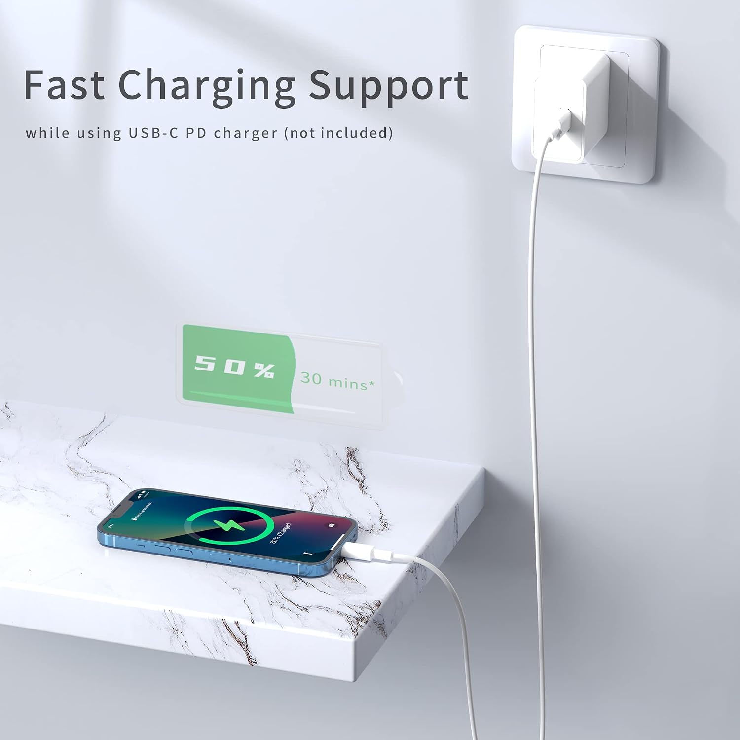 Detalle de Nebite USB-C to Lightning Cable 3-Foot