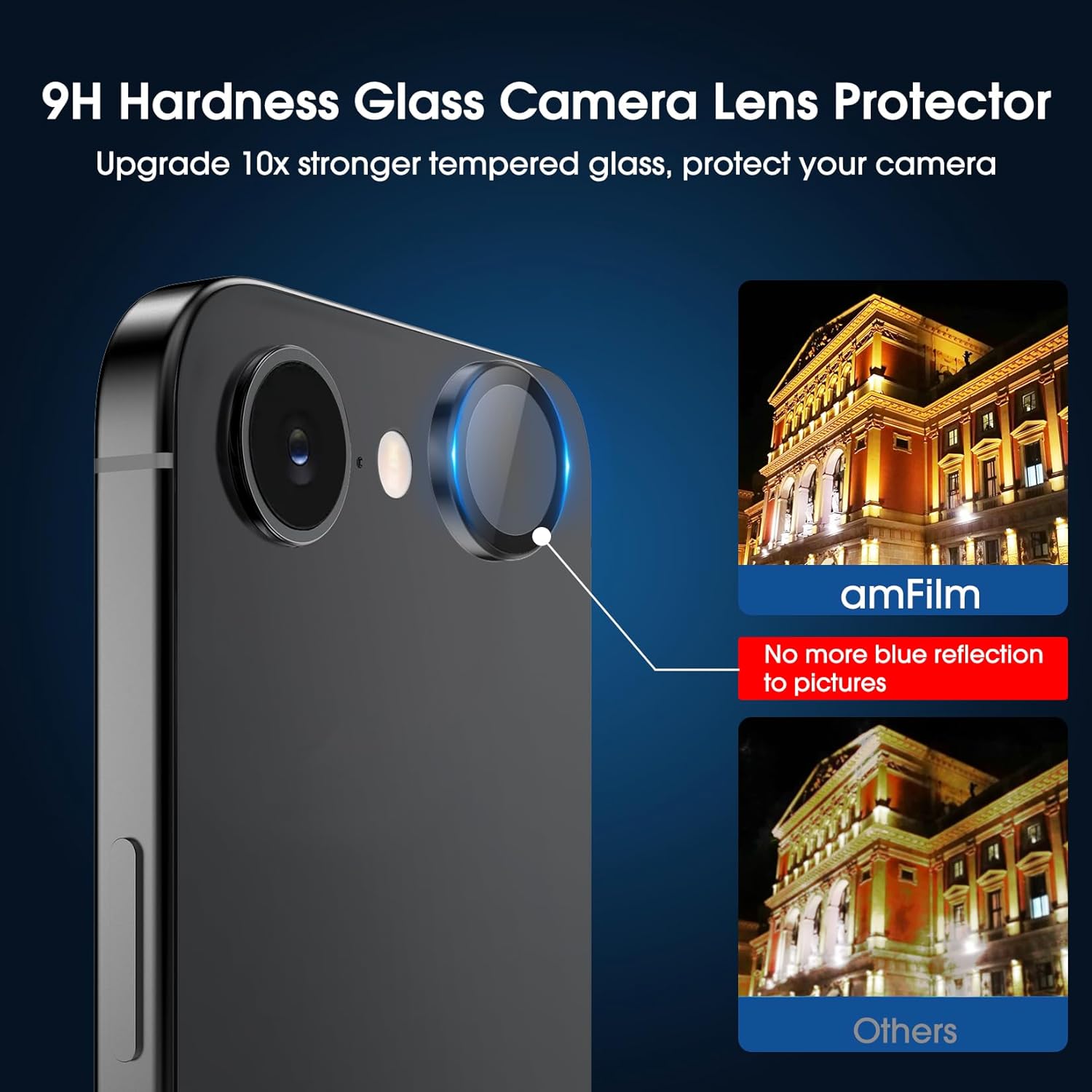 Thumbnail 6 de amFilm Auto-Alignment OneTouch iPhone 16e Tempered Glass Screen Protector + Camera Lens Protector (2+2 Pack)