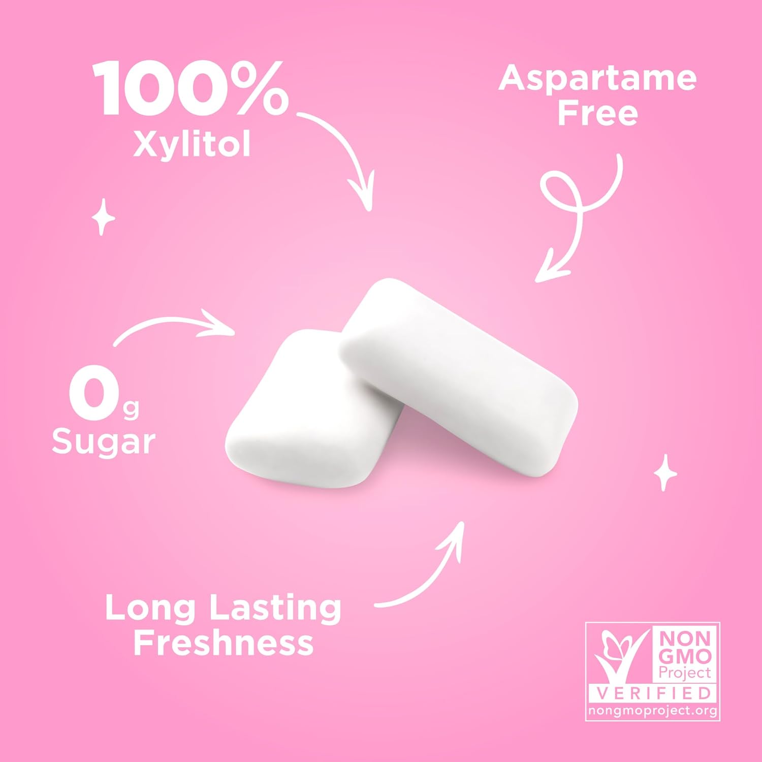 Detalle 2 de PUR Gum: Gomma Da Masticare Senza Zucchero, Bubblegum, 55 pezzi (Confezione da 3) - Vegana e Senza Glutine