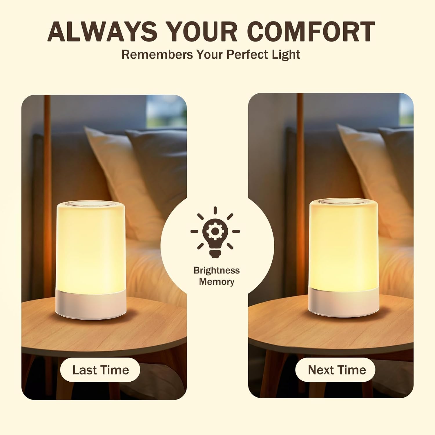 Thumbnail 3 de G Keni Nursery Night Light for Baby: USB rechargeable, dimmable with memory, warm LED for bedtime