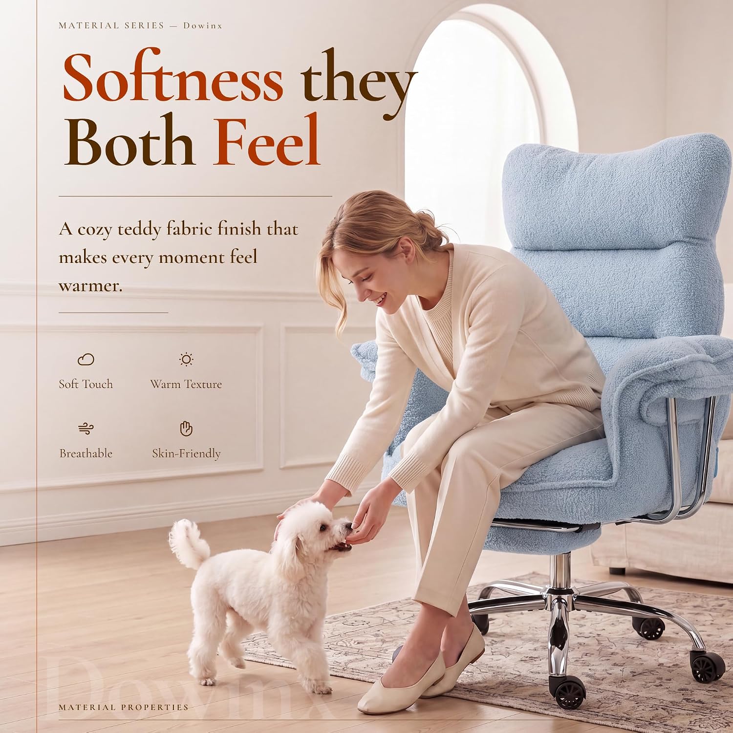 Detalle de Dowinx Office Chair with Teddy Fleece