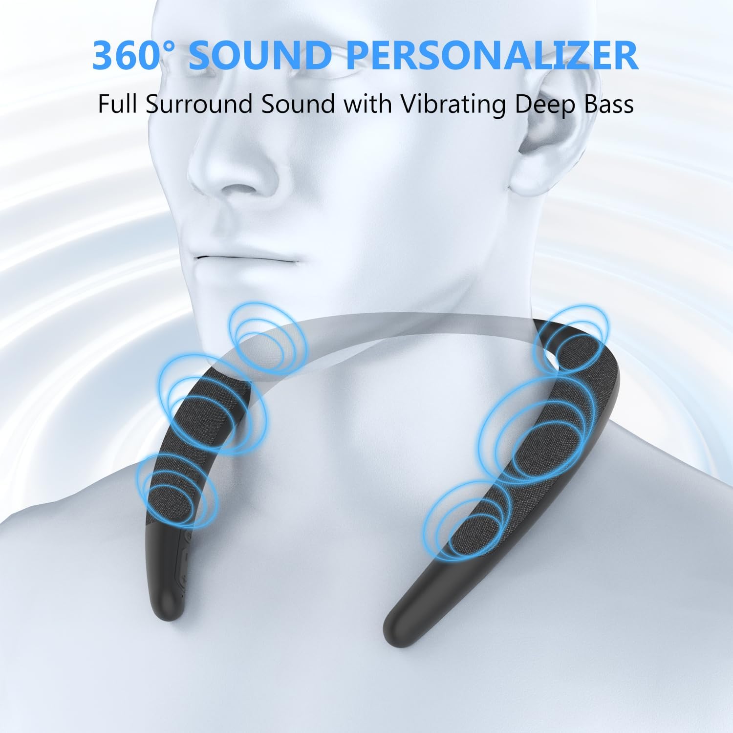 Detalle de MONODEAL Bluetooth Nackenlautsprecher – 3D Surround, 15 Stunden Akku, Bluetooth 5.4