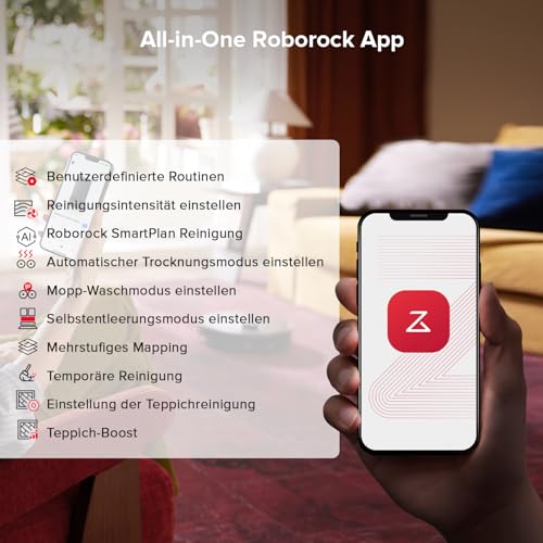 Thumbnail 8 de roborock Qrevo S5V Saugroboter mit Wischfunktion & Hebarem Wischmopp – intelligente Reinigung mit Paketleistung