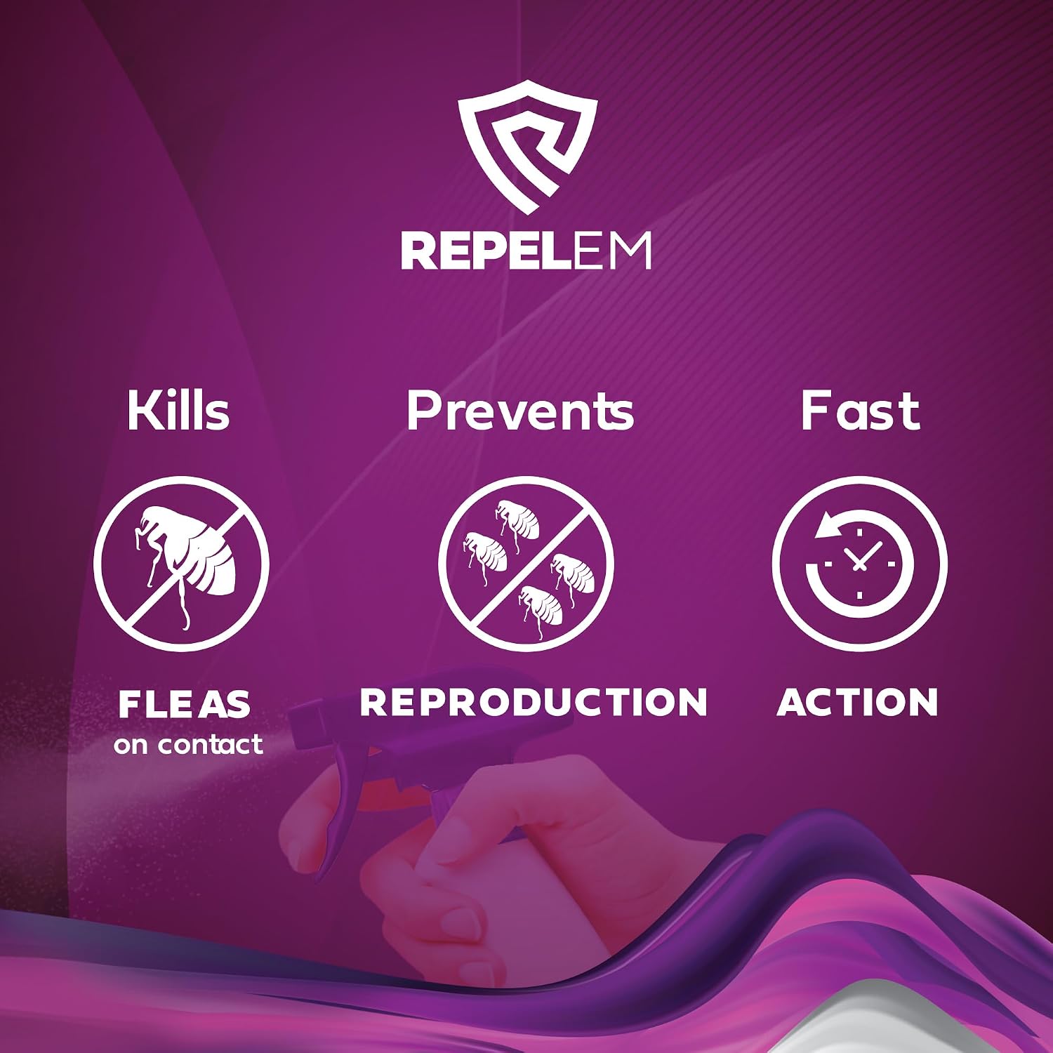 Thumbnail 3 de REPELEM Flea Spray for The Home – 1L: Household Killer for Eggs, Larvae and Adults