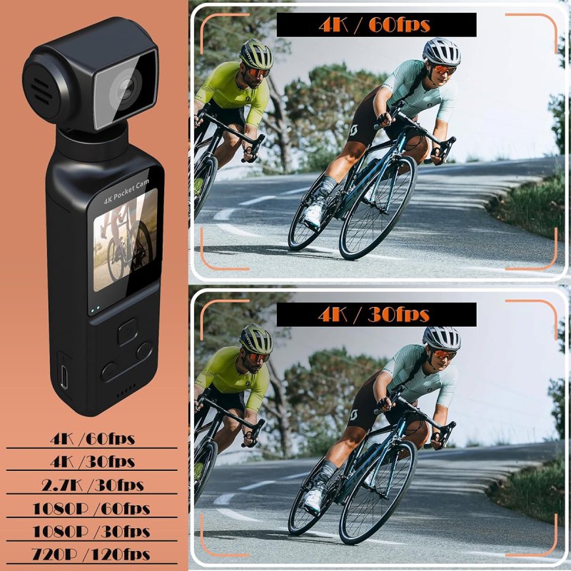 Detalle de Cámara Corporal Klack 4K Mini: grabación profesional en un formato compacto