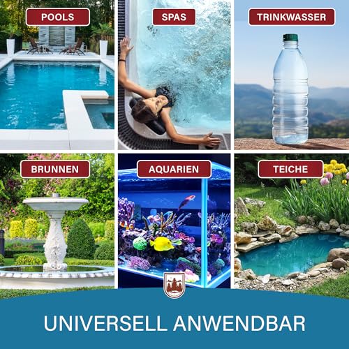 Detalle 2 de Veddelholzer 3-in-1 Pool Teststreifen (150 Stück) – Wassertester für pH, freies Chlor & Alkalinität