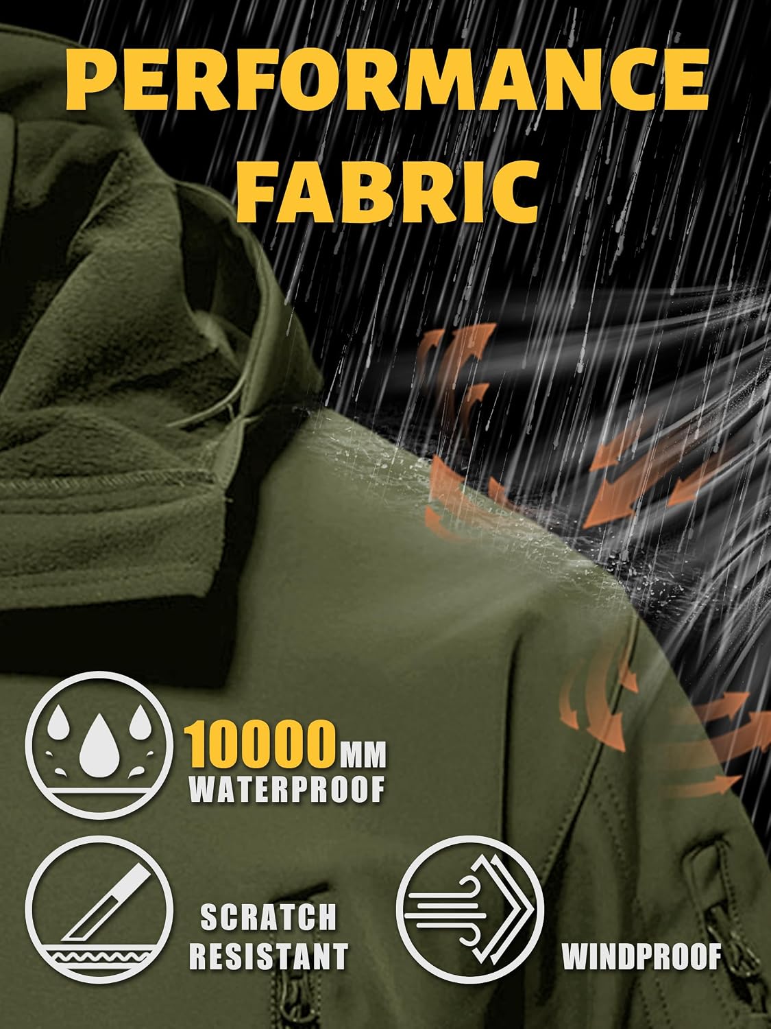Detalle de TACVASEN Special Ops Softshell Jacket 1️⃣0️⃣0℉
