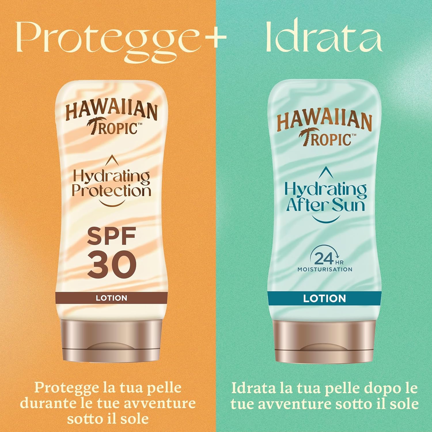 Detalle 2 de Hawaiian Tropic Lozione Solare Hydrating Protection SPF 30 180 ml: idratazione e protezione solare in un profumo tropicale