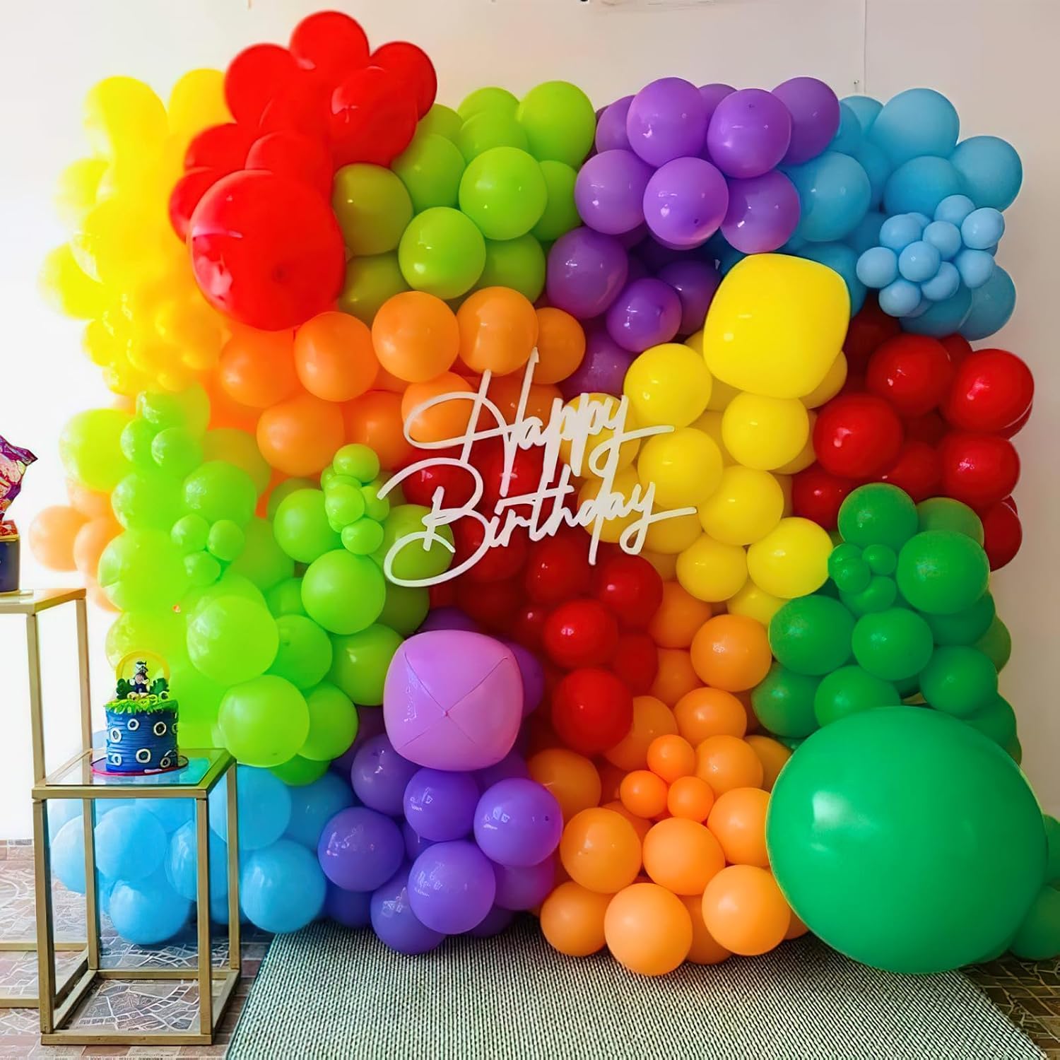 Detalle 1 de PartyWoo Rainbow Balloon Arch Kit 100 pcs ๐