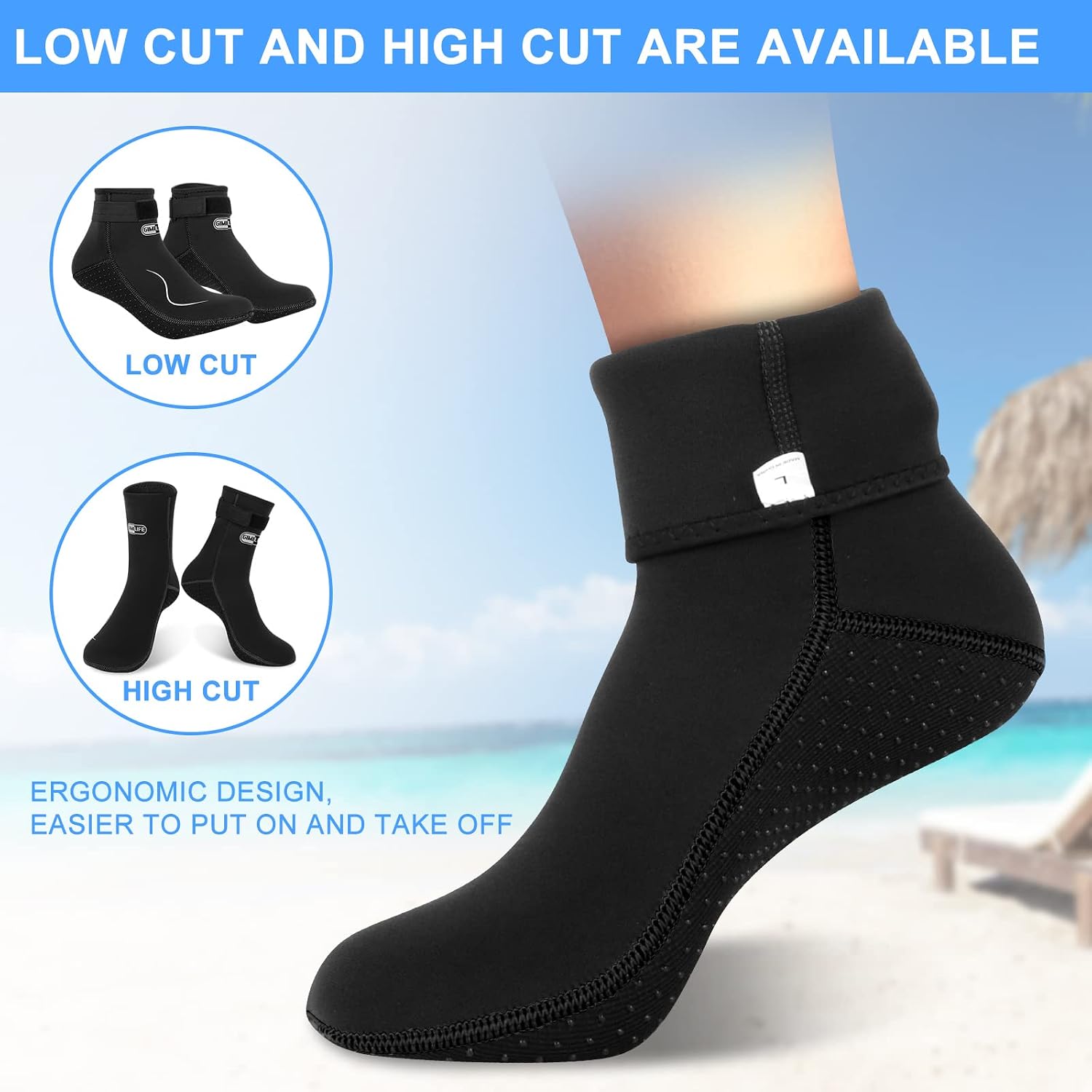 Thumbnail 6 de Gimilife 3 mm Neoprensocken – Neoprenschuhe für Wasserfreunde (Herren & Damen)