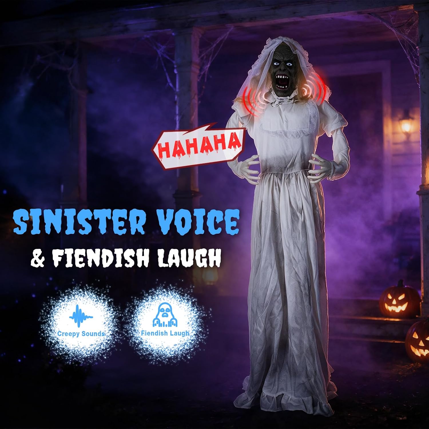 Thumbnail 5 de Arborvigro Halloween animatronic ghost bride, 5.5 ft