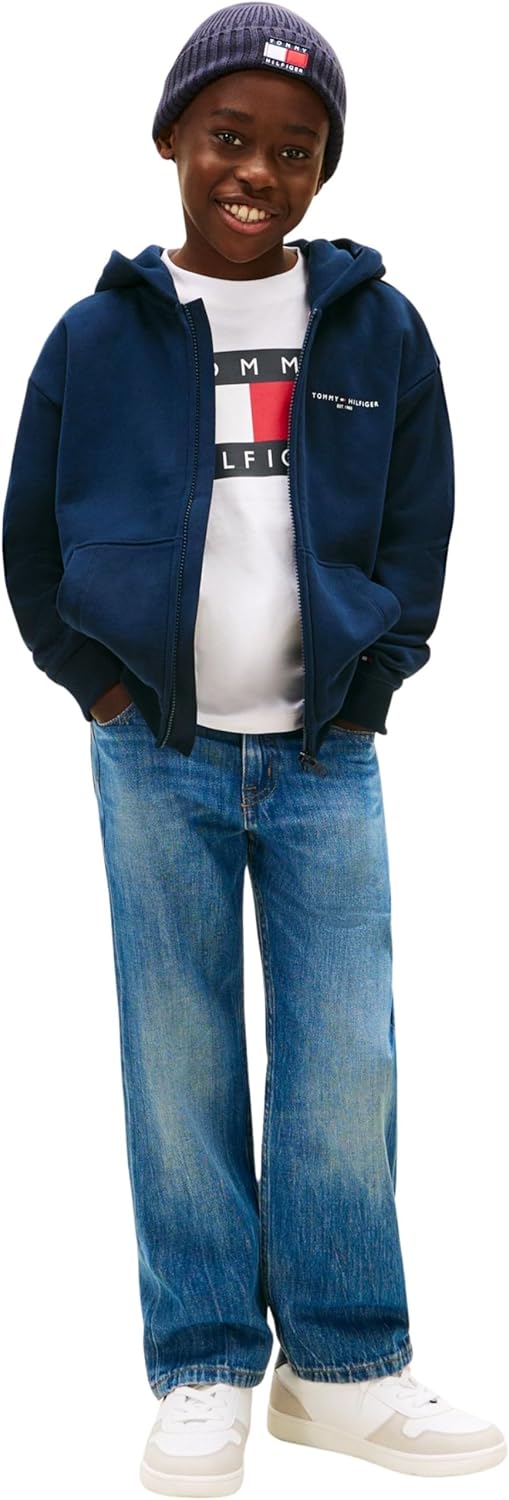 Thumbnail 2 de Tommy Hilfiger Mini Corp Zip Through Hoodie Ks0ks00726 – Felpa con Cappuccio Unisex