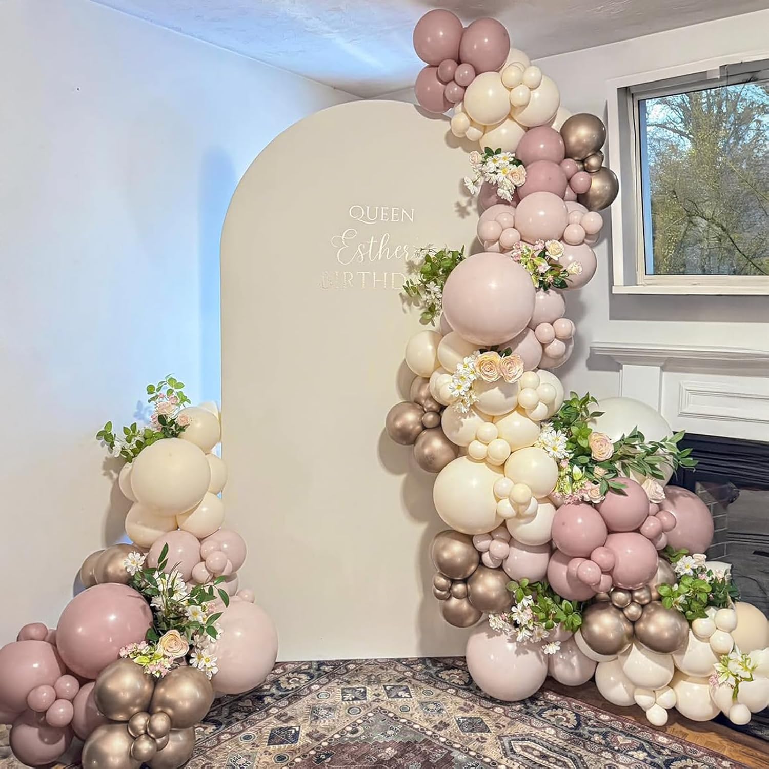 Thumbnail 5 de Dusty Pink Beige Balloons 60 Pcs Set – 12 Inch Pastel Champagne Gold Nude Cream Balloons for Weddings, Bridal Showers, and Baby Showers