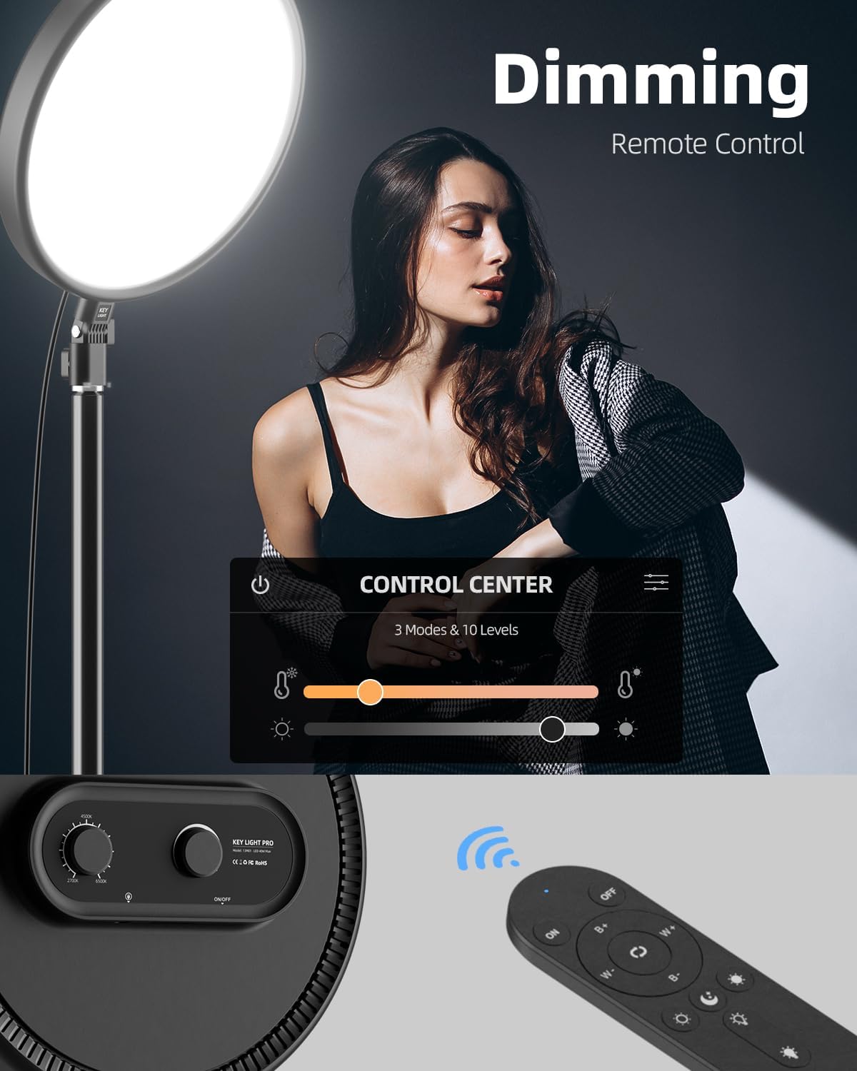 Thumbnail 3 de TODI Large Ring Light with 79" Stand – 6500K Full-Screen LED Ring Light for TikTok, YouTube, Makeup & Photography