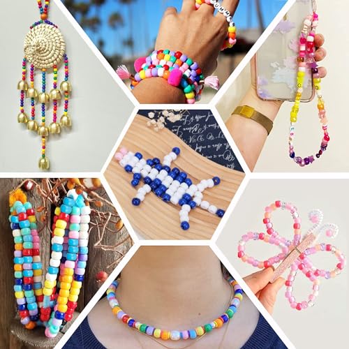 Thumbnail 5 de I LOVE MOM 1500 Cuentas Grandes con Hilo para Pulseras y Bisutería de Bricolaje