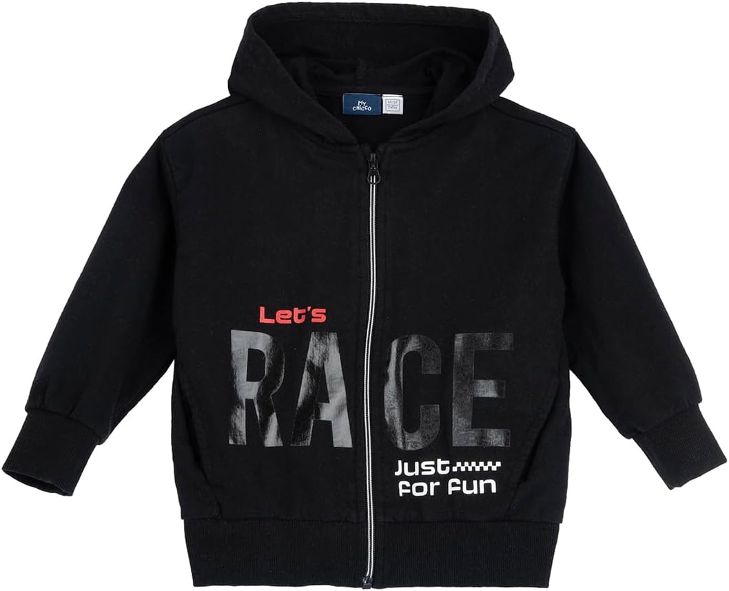 Detalle de Chicco Felpa con Zip e Cappuccio in Cotone, Unisex Bambini – Pacco da 1