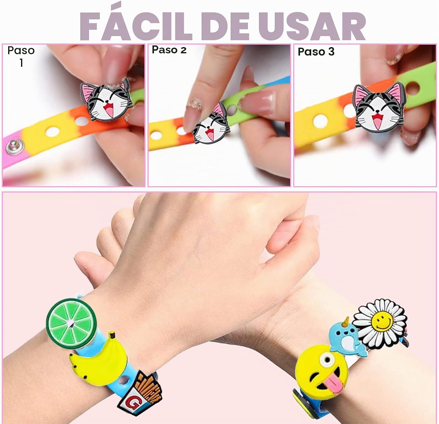 Thumbnail 3 de VEGCOO 30/60pcs Adornos para Zapatos: pins decorativos para personalizar calzado, pulseras y accesorios