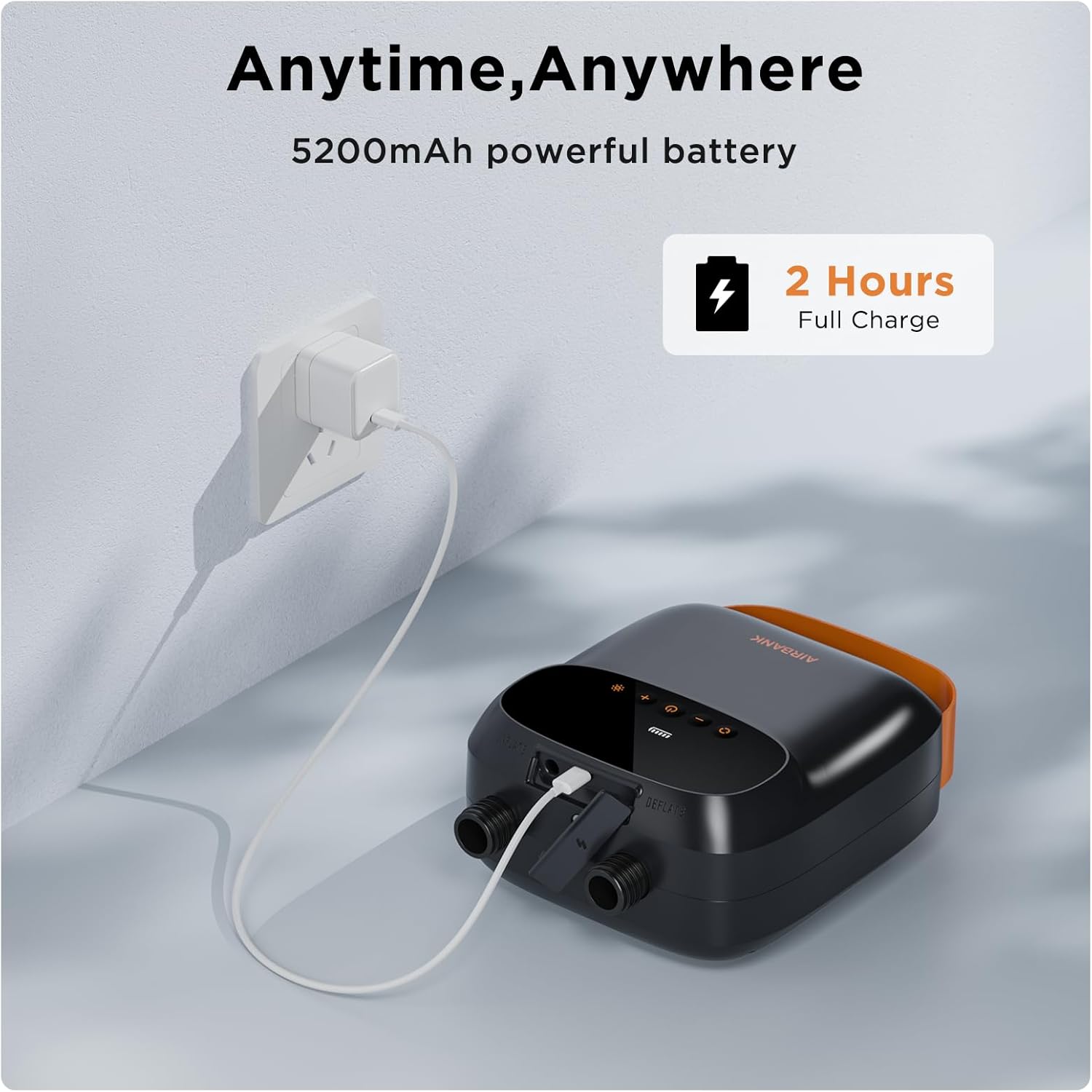 Thumbnail 3 de AIRBANK Puffer Pro 20 PSI Electric SUP Pump – Portable Dual-Stage, 5200mAh Battery