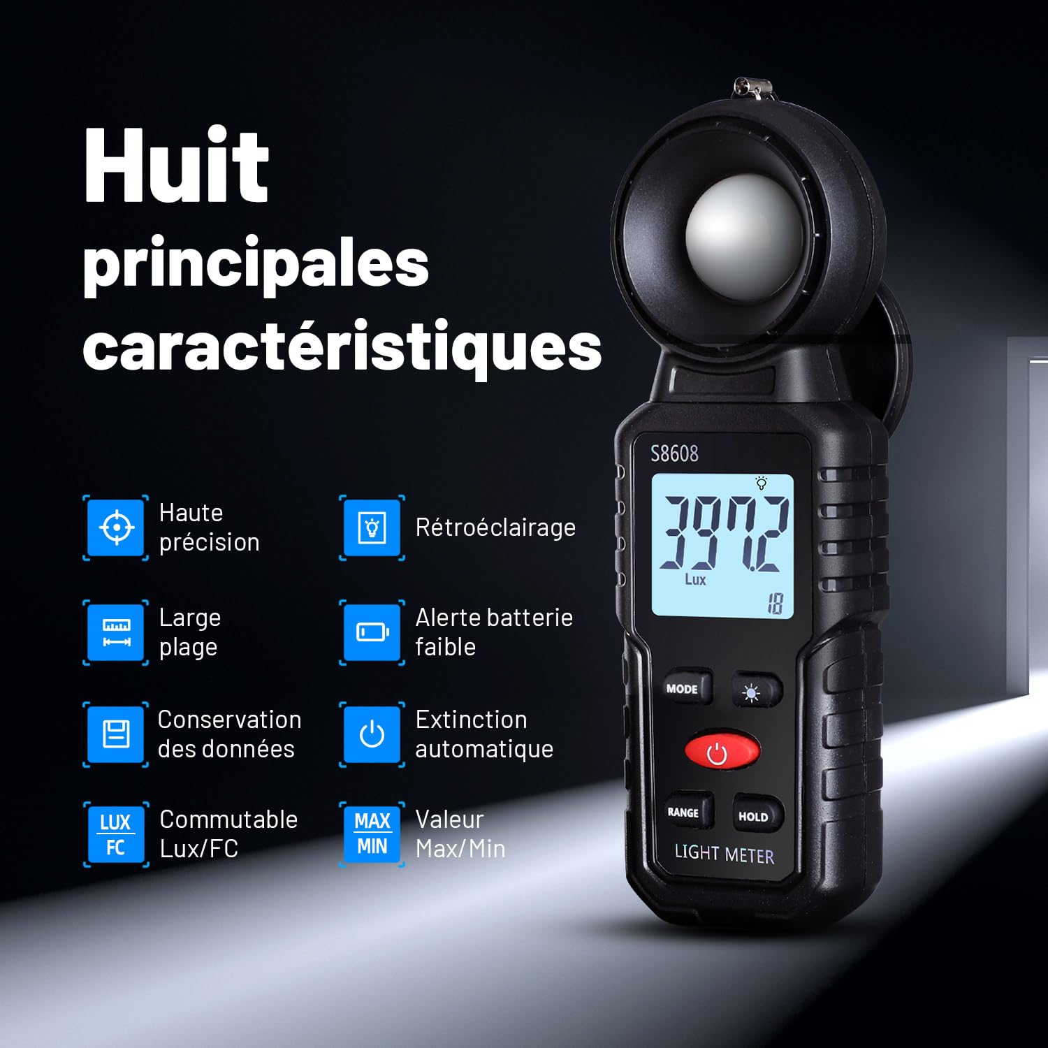 Detalle 2 de Mcbazel Digital Luxmètre 200000 lux 🔬