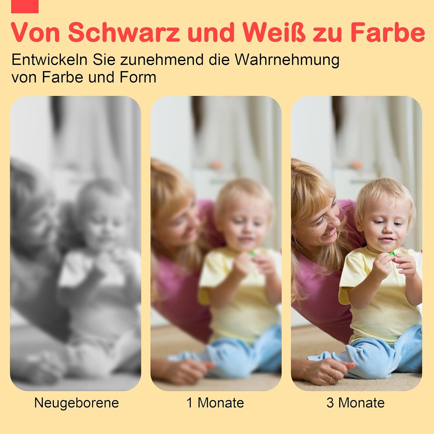 Detalle 2 de URMYWO Kontrastbuch Baby Stoffbuch für 0–6 Monate