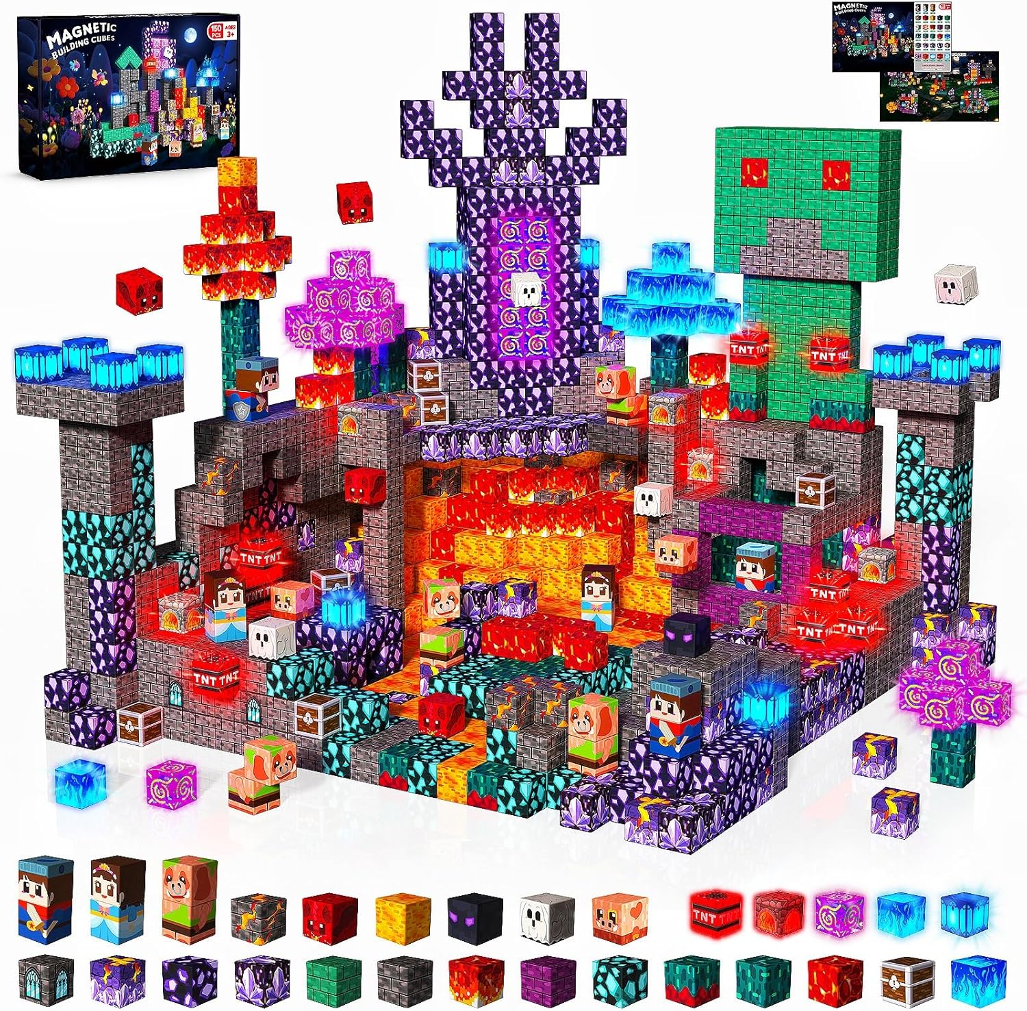 Thumbnail 6 de Magnetic Blocks 200PCS Magnetic Blocks Set