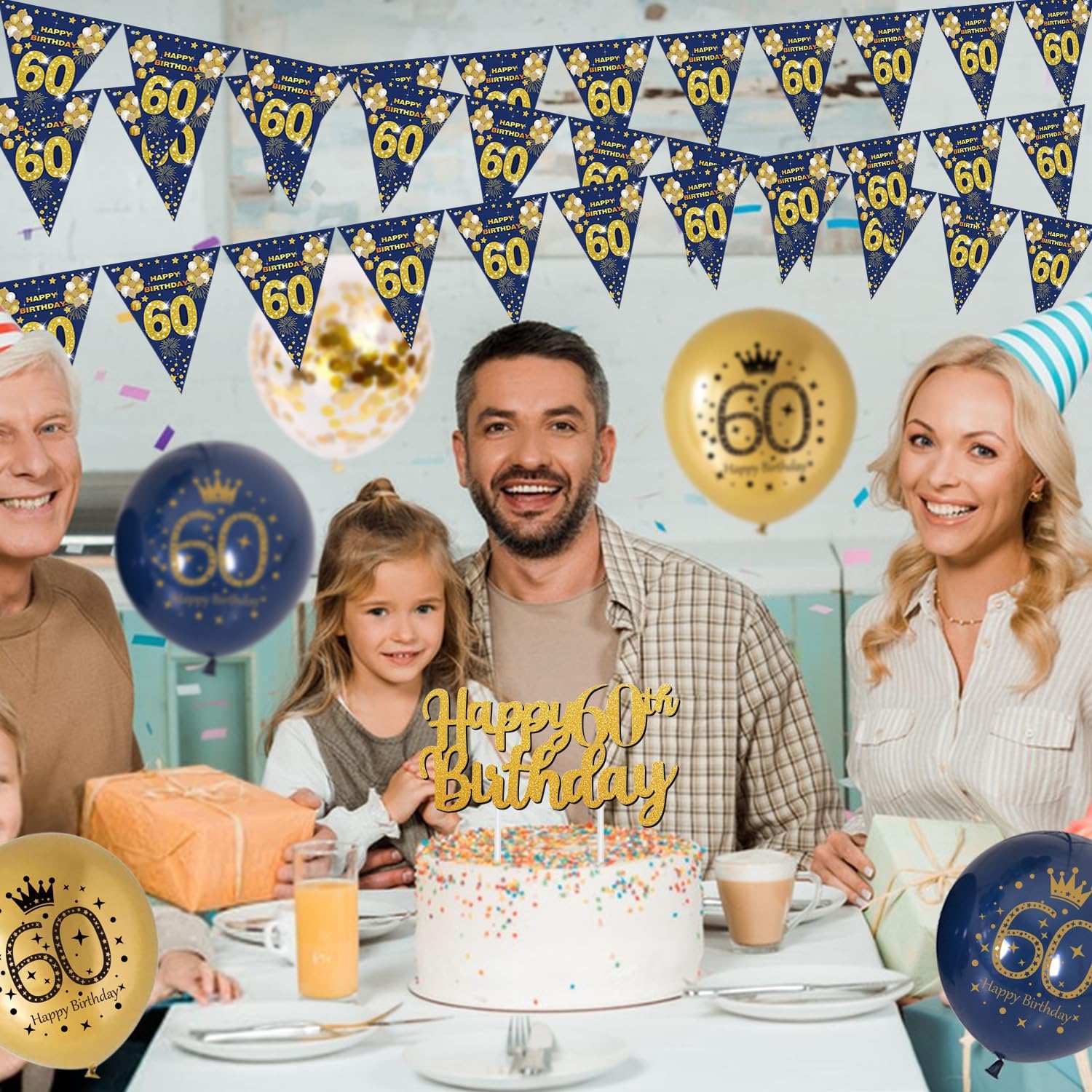 Detalle de 60th birthday decorations 1.5m banner set