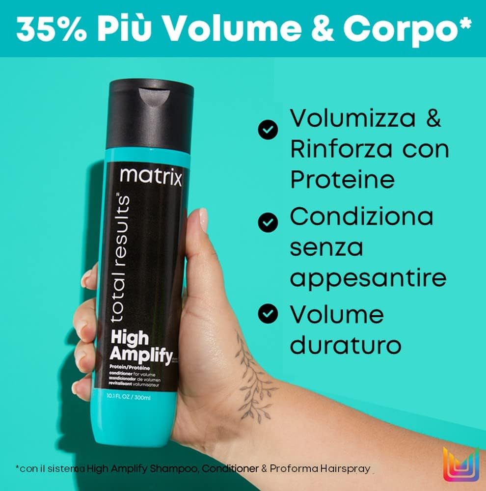 Detalle 2 de Matrix Kit High Amplify Shampoo 300 ml + Balsamo 300 ml – Volume per Capelli Fini