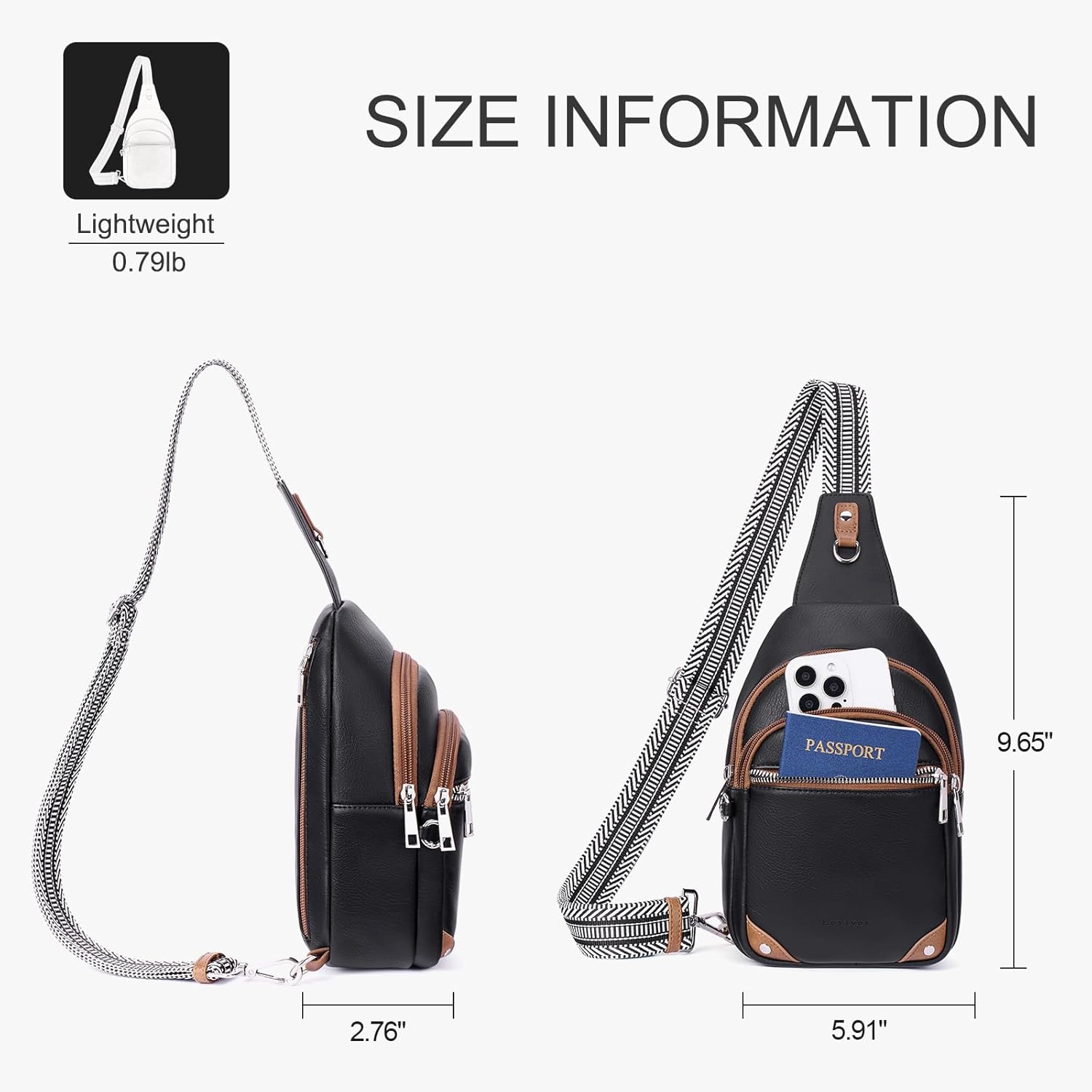 Detalle 2 de Lexiyat anti theft crossbody bag 15cm