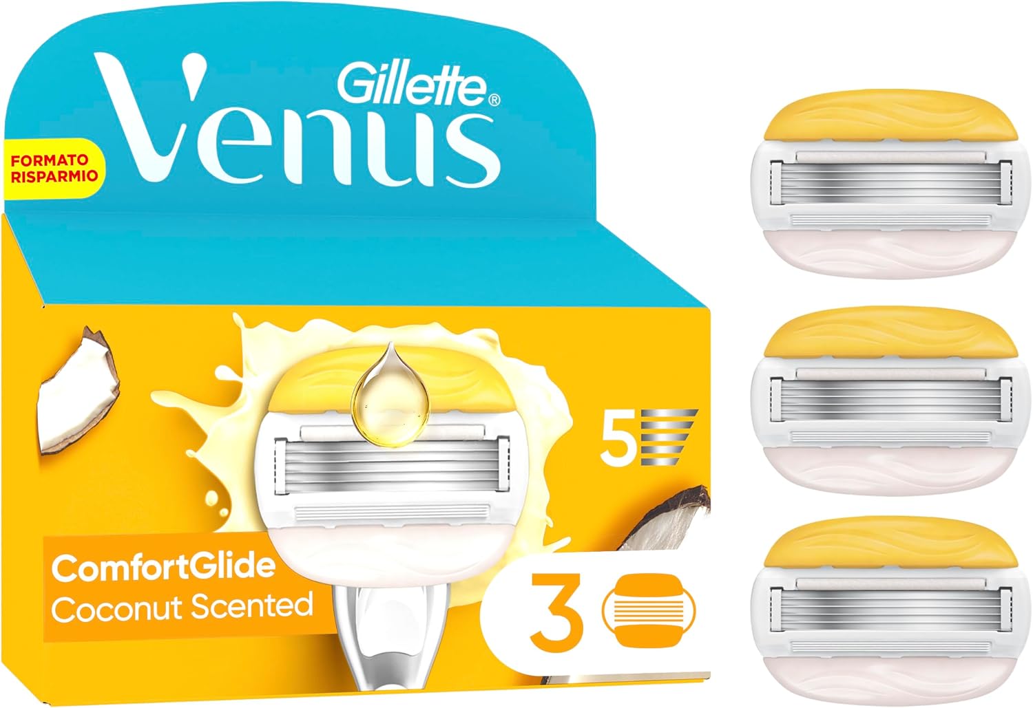 Detalle de Gillette Venus Comfortglide lamette donna 5 lame 🪒
