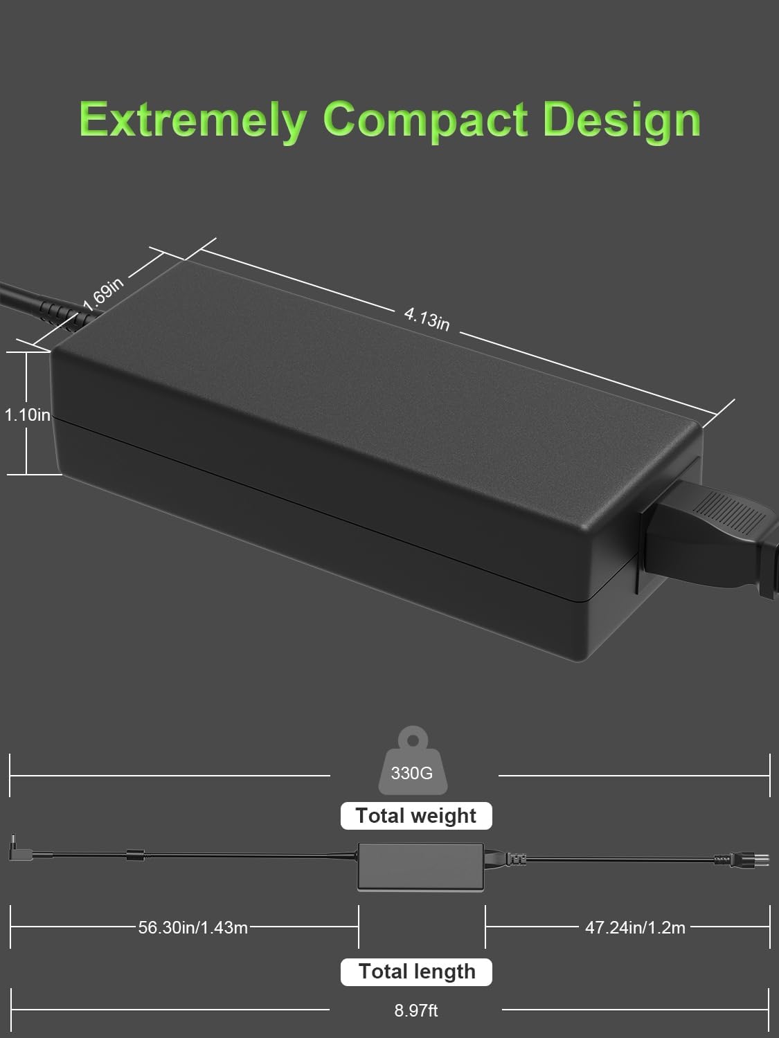 Detalle 2 de PowerPortnerLink PowerPortnerLink-65W laptopoplader met 3,0 × 1,1 mm stekker