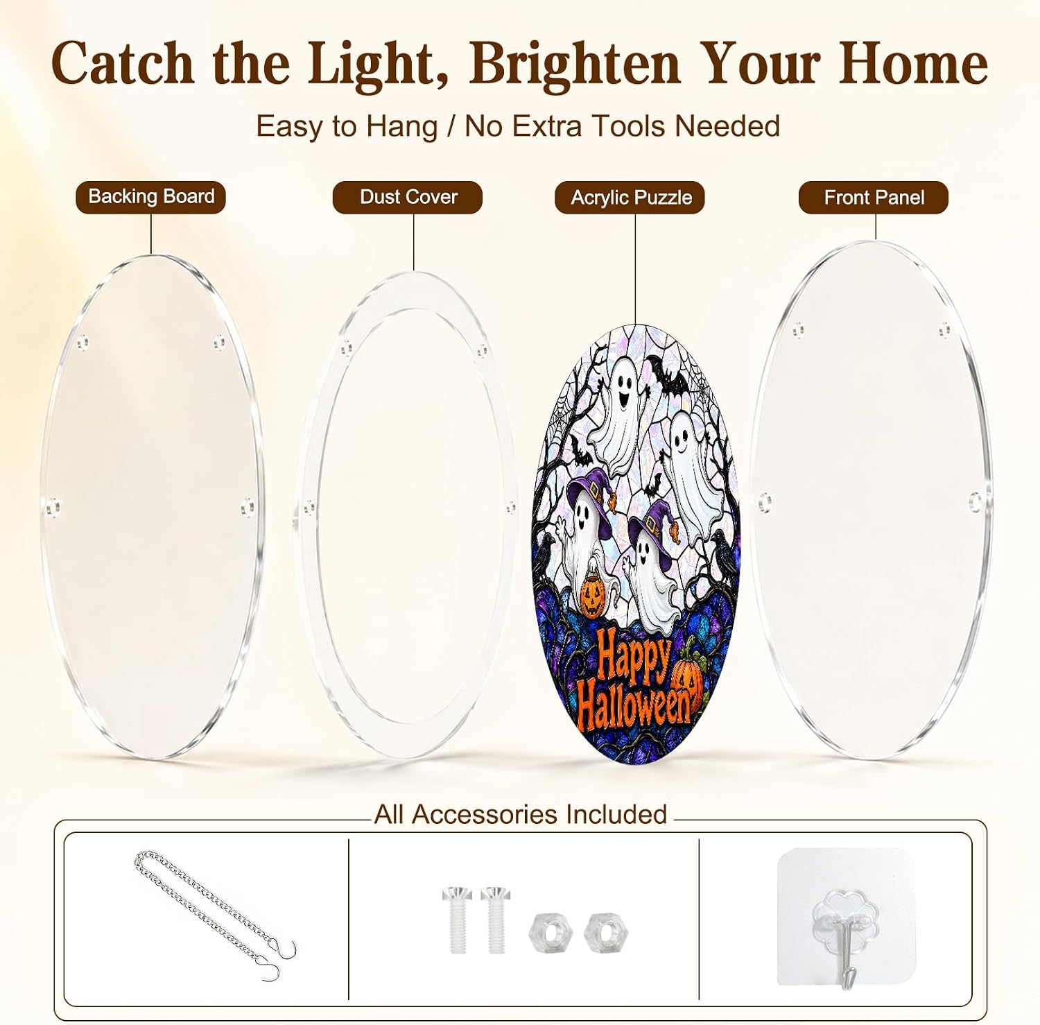 Detalle 1 de Halloween Acrylic Suncatcher, 7.8-Inch