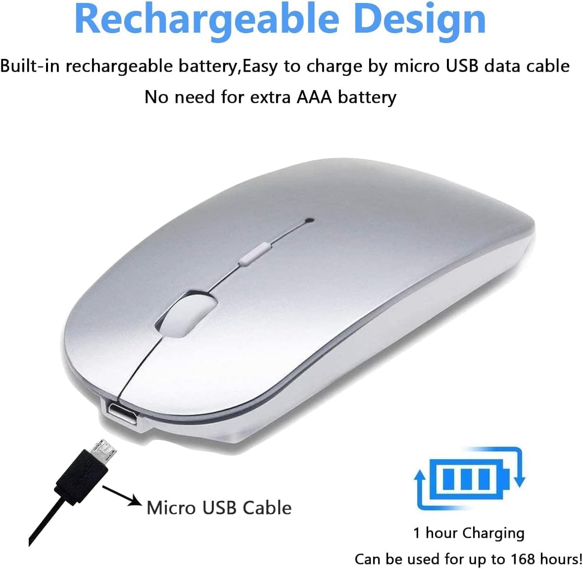 Thumbnail 1 de LEAPEST Wireless Bluetooth Mouse 1600 DPI