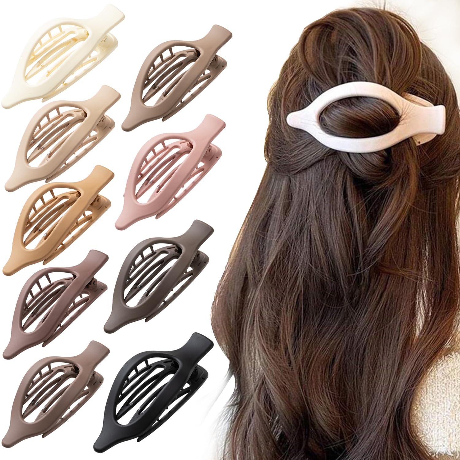 Detalle de Flat Hair Clips 4.7 Inch Matte Set 🎀