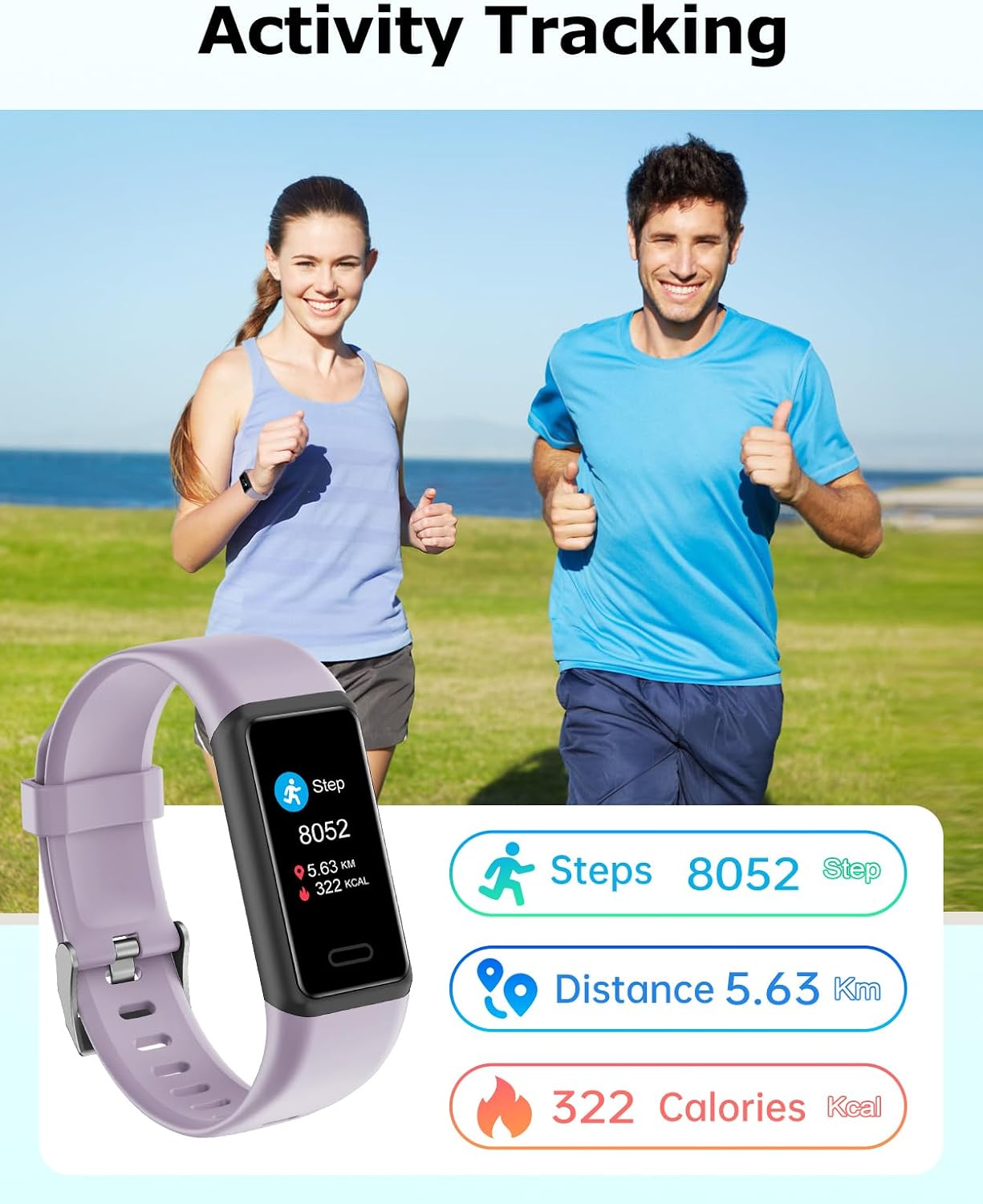 Detalle 2 de Cloudpoem Fitness Watch with Heart Rate and Sleep Monitoring