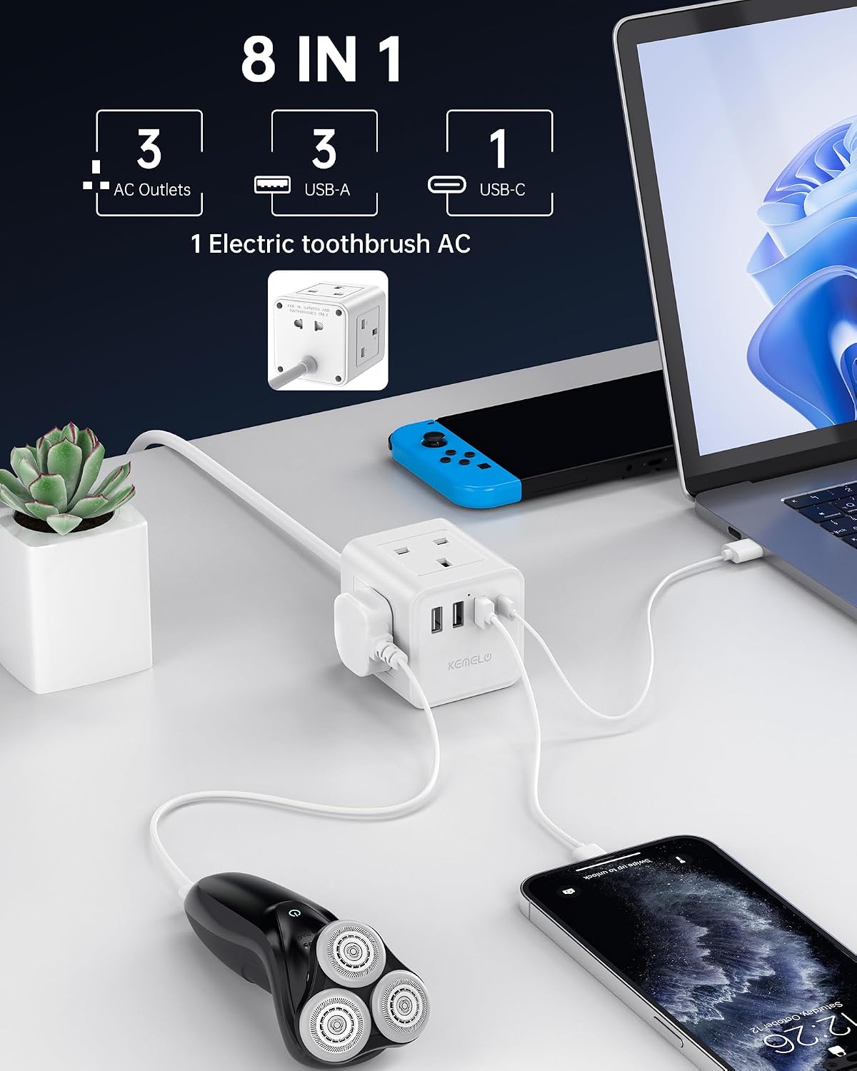 Detalle 2 de 3M Cube Extension Lead with USB 3250W